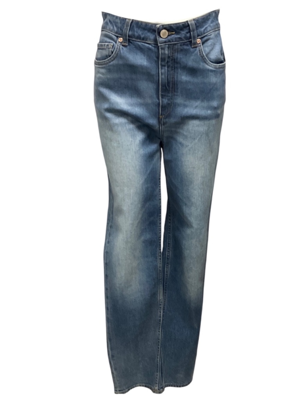 DOROTHEE SCHUMACHER COZY BLUE DENIM LOVE PANTS / JEANS